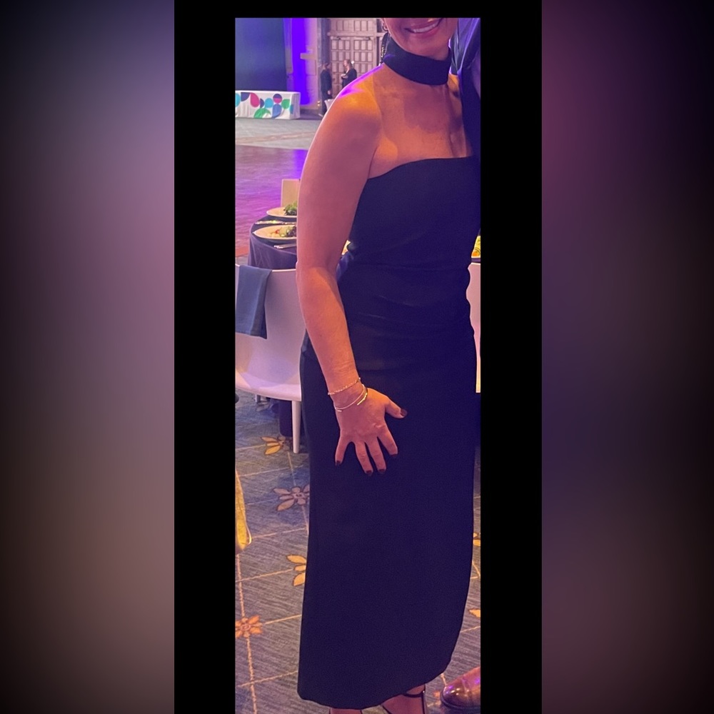 Bailey/44 black choker neckline zipper backed dress